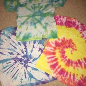 7 Tie Dye Shirts Made By ME!